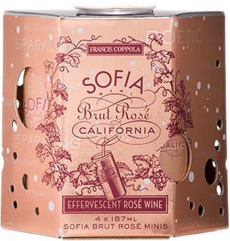 Coppola Sofia Brut Rose 4 Pack Cans