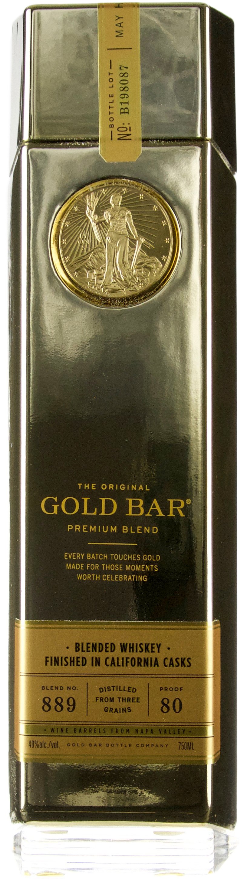Gold Bar Blended American Whiskey 50 ml Bottle