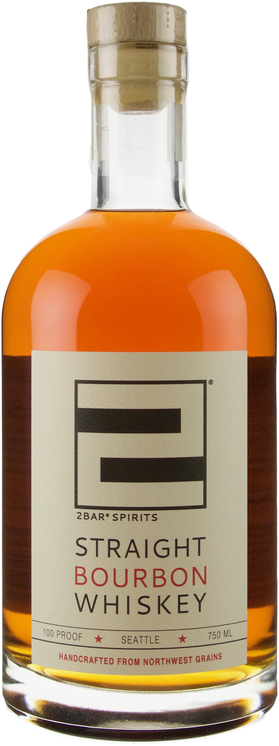 2Bar Spirits Straight Bourbon Whiskey Bottled in Bond 750 ml Bottle