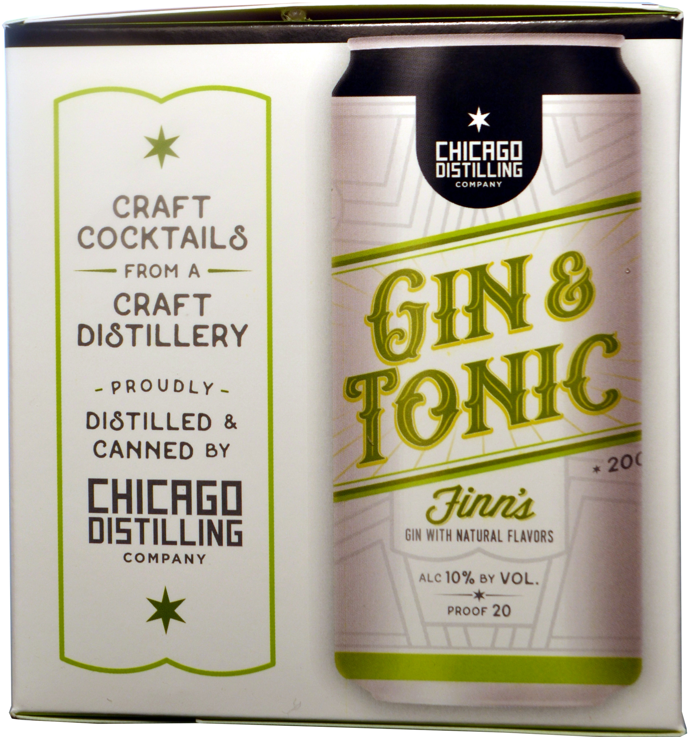 Chicago Distilling Canned Gin & Tonic Featuring Finn's Gin