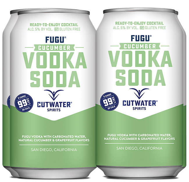 Cutwater Spirits Vodka Cucumber 99 Soda Ready to Drink Cocktail 4 Pack Can