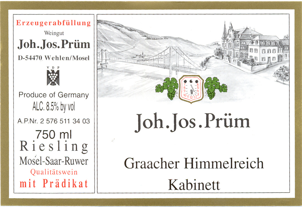 J J Prum Graacher Himmelreich Riesling Kabinett 2016