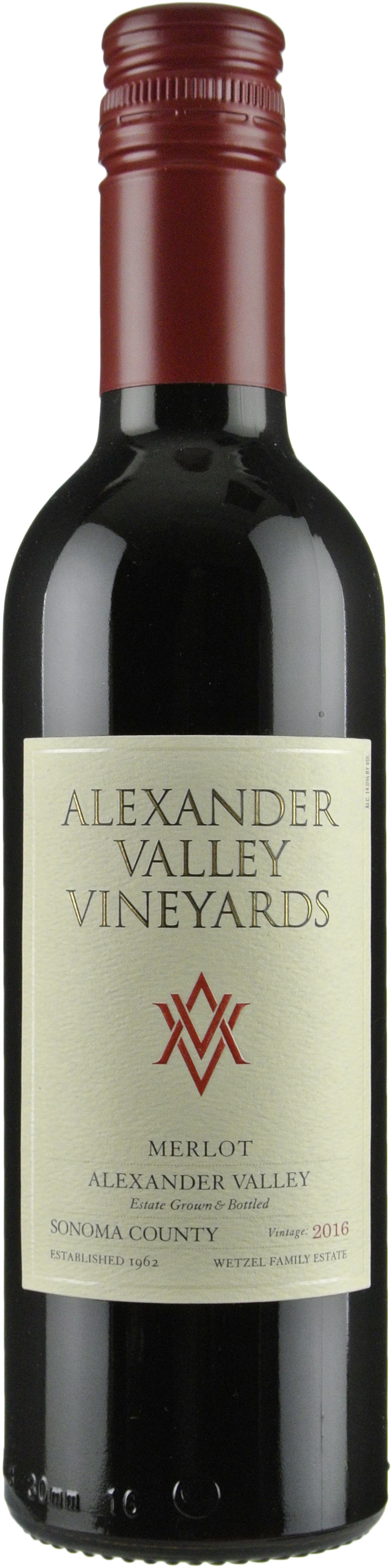 Alexander Valley Merlot 2016 Half Bottle