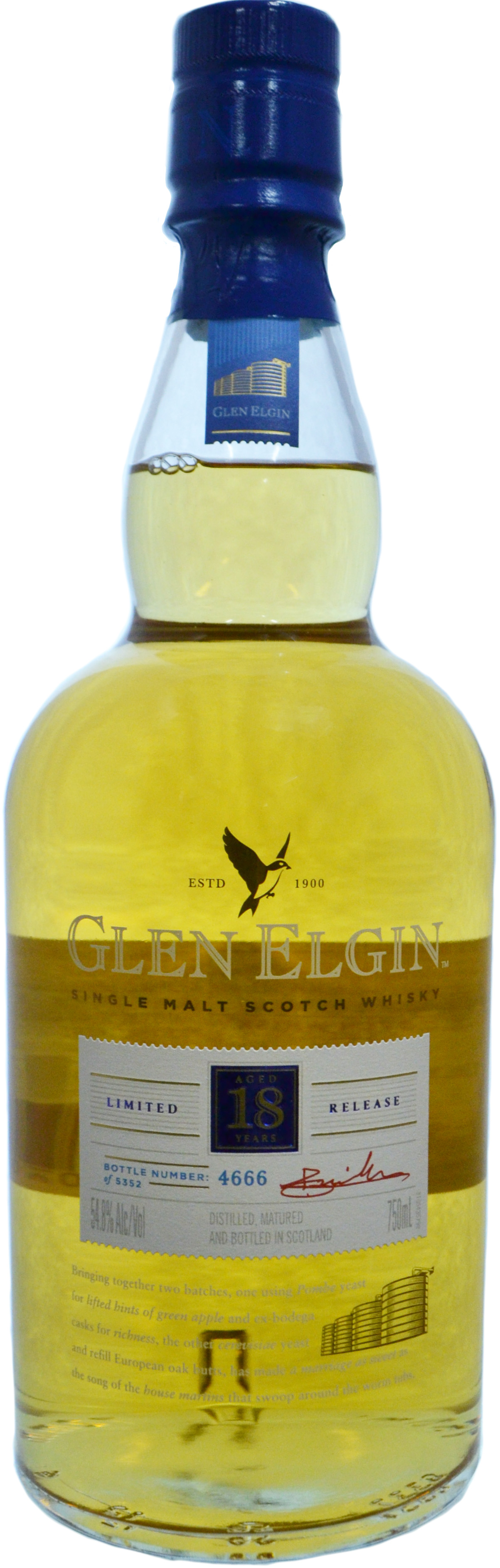 Glen Elgin 18 year old Natural Cask Strength 2017 Limited Release 1998