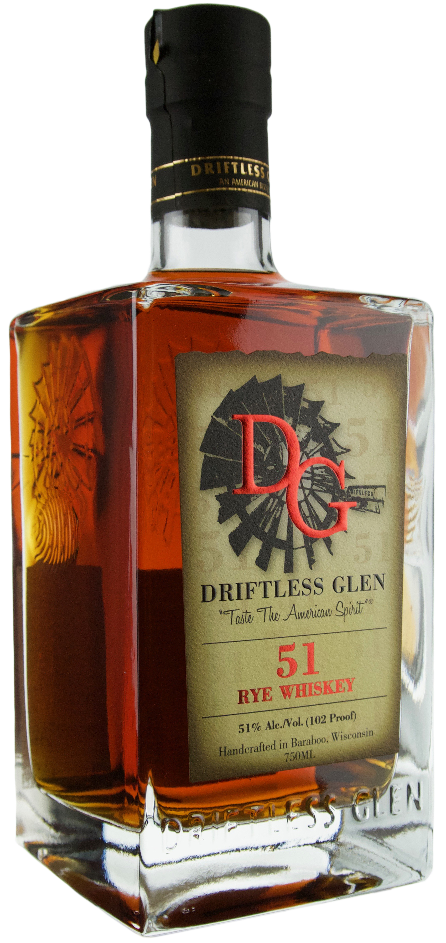 Driftless Glen Distillery 51 Rye Whiskey