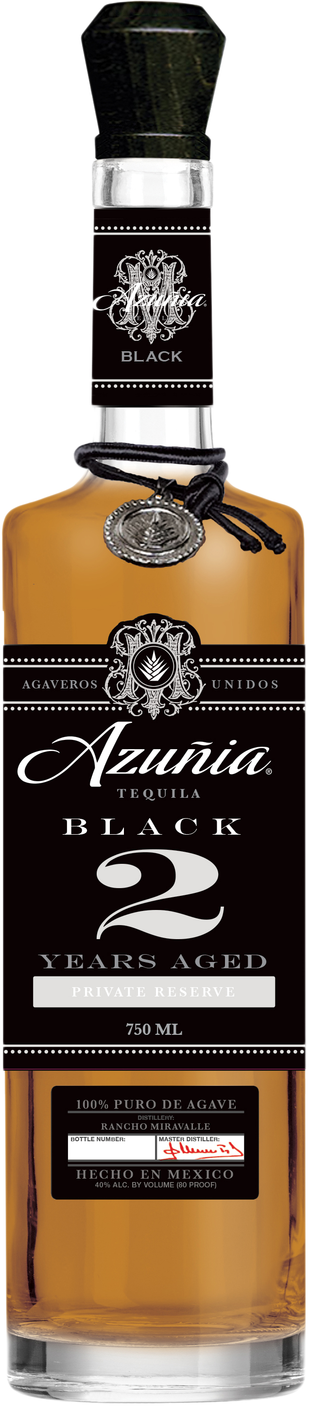 Azunia Anejo Tequila Black 2 Years Aged Private Reserve