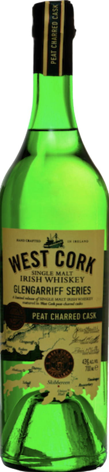 West Cork Glengarriff Series Irish Whiskey FInished in Peat Charred Oak Casks