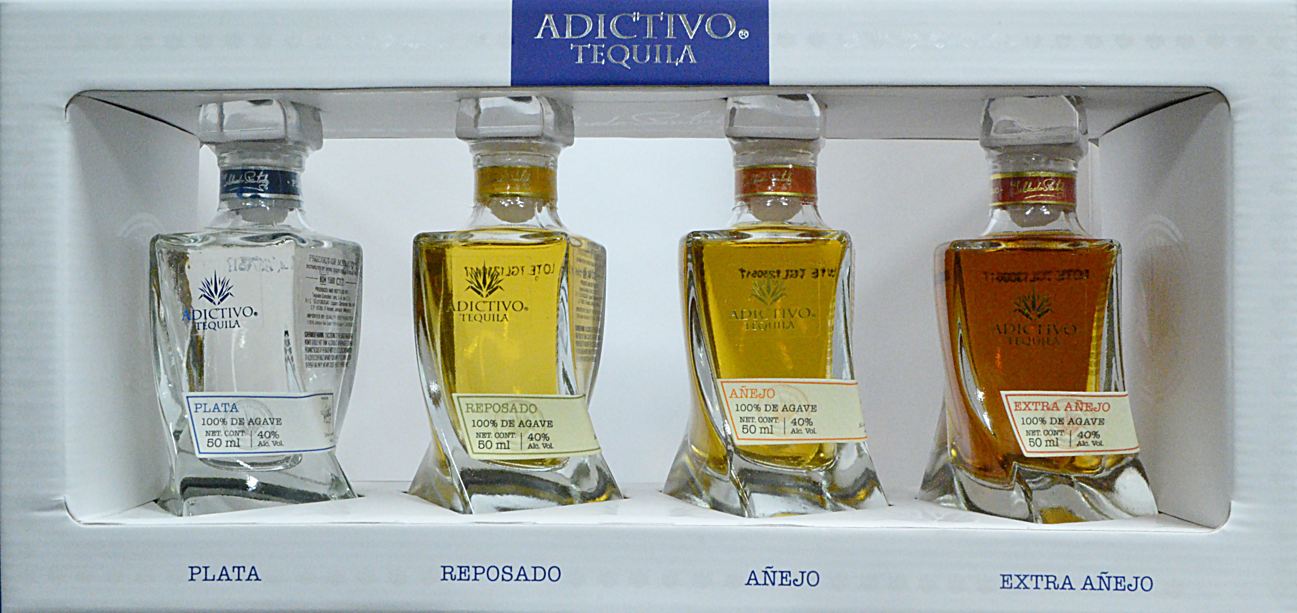 Adictivo Tequila Sample Pack 4 x 50 ml