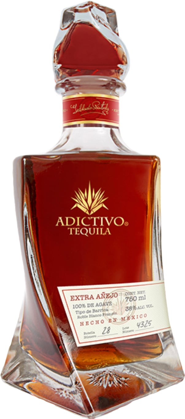 Adictivo Extra Anejo Tequila Clear Bottle