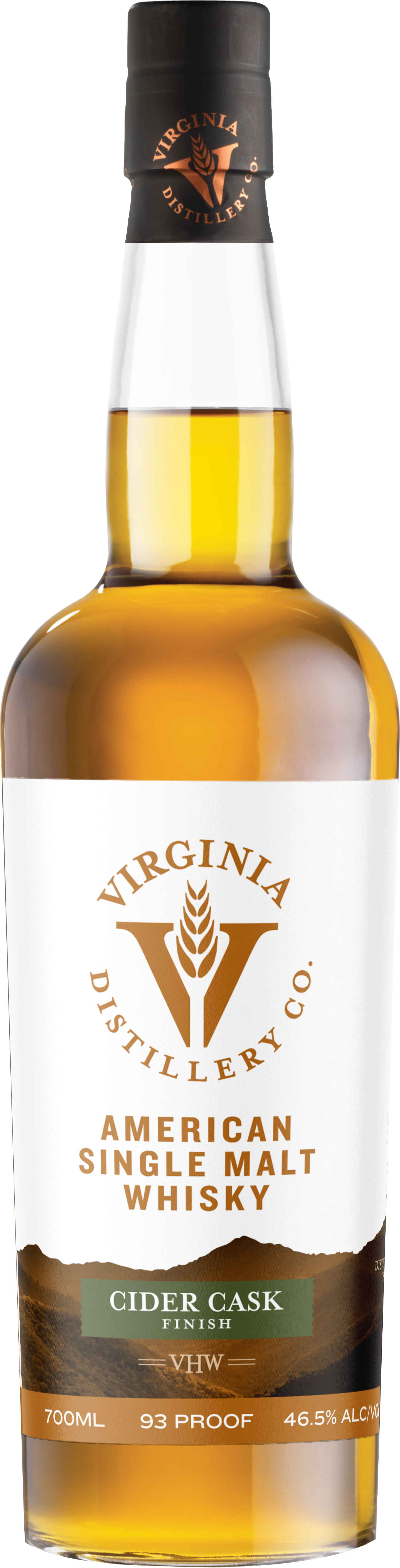 Virginia Distillery Company Cider Cask Finished Virginia Highland Malt Limited Release