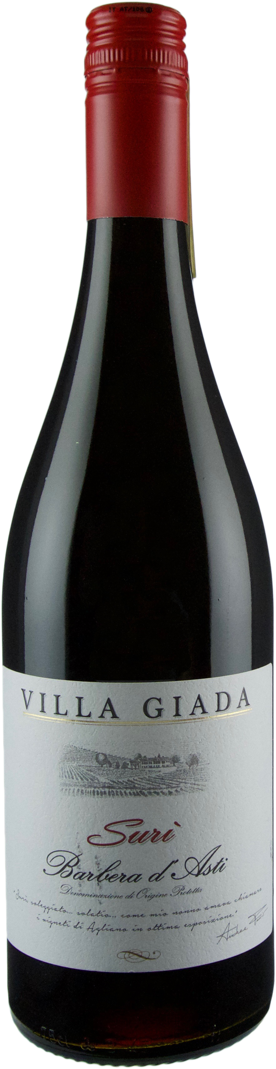 Villa Giada Barbera d'Asti Suri 2016