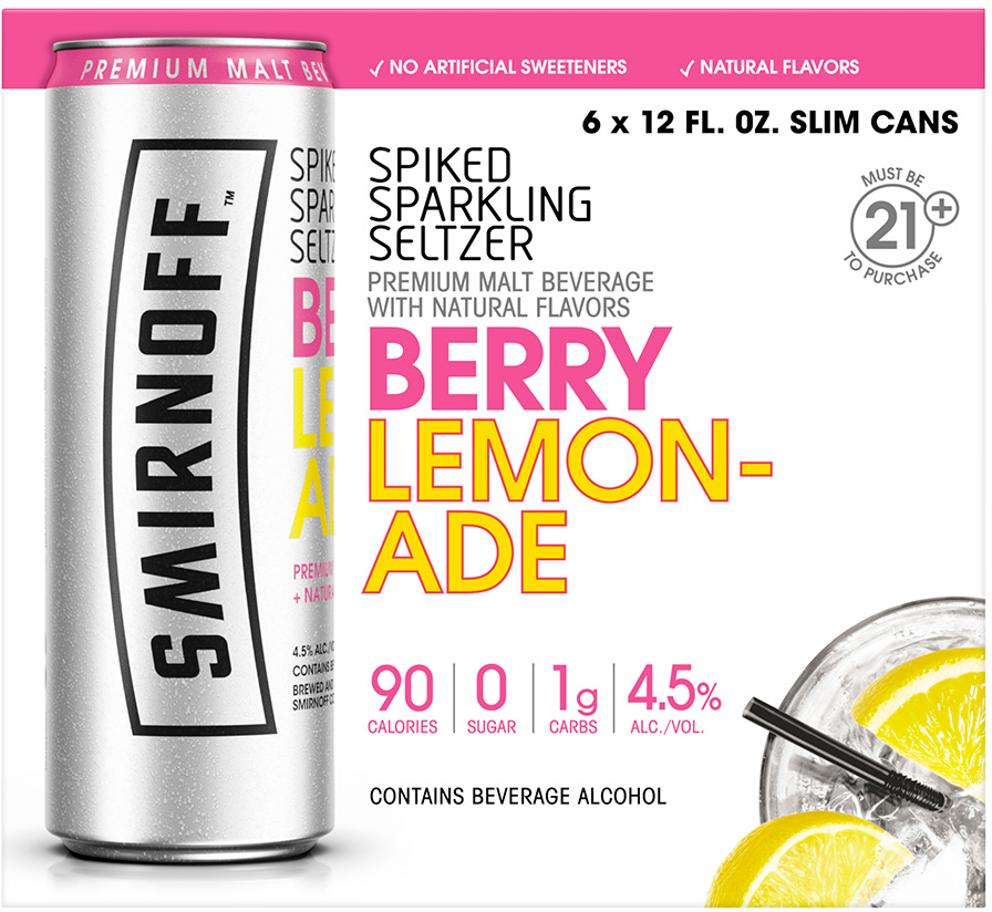 Smirnoff Spiked Sparkling Seltzer Berry Lemonade