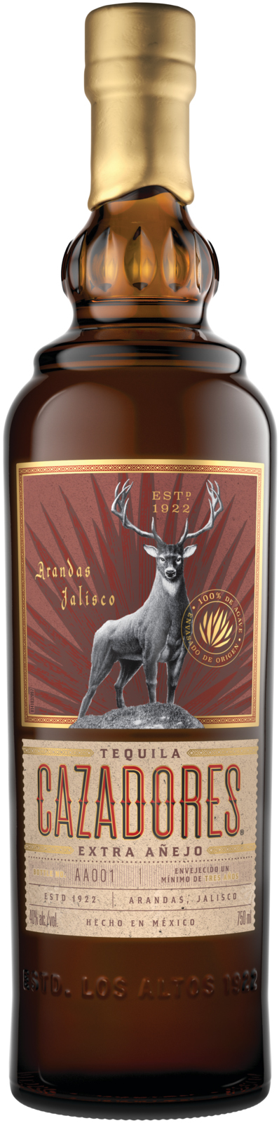 Cazadores Extra Anejo Tequila 750 ml Bottle