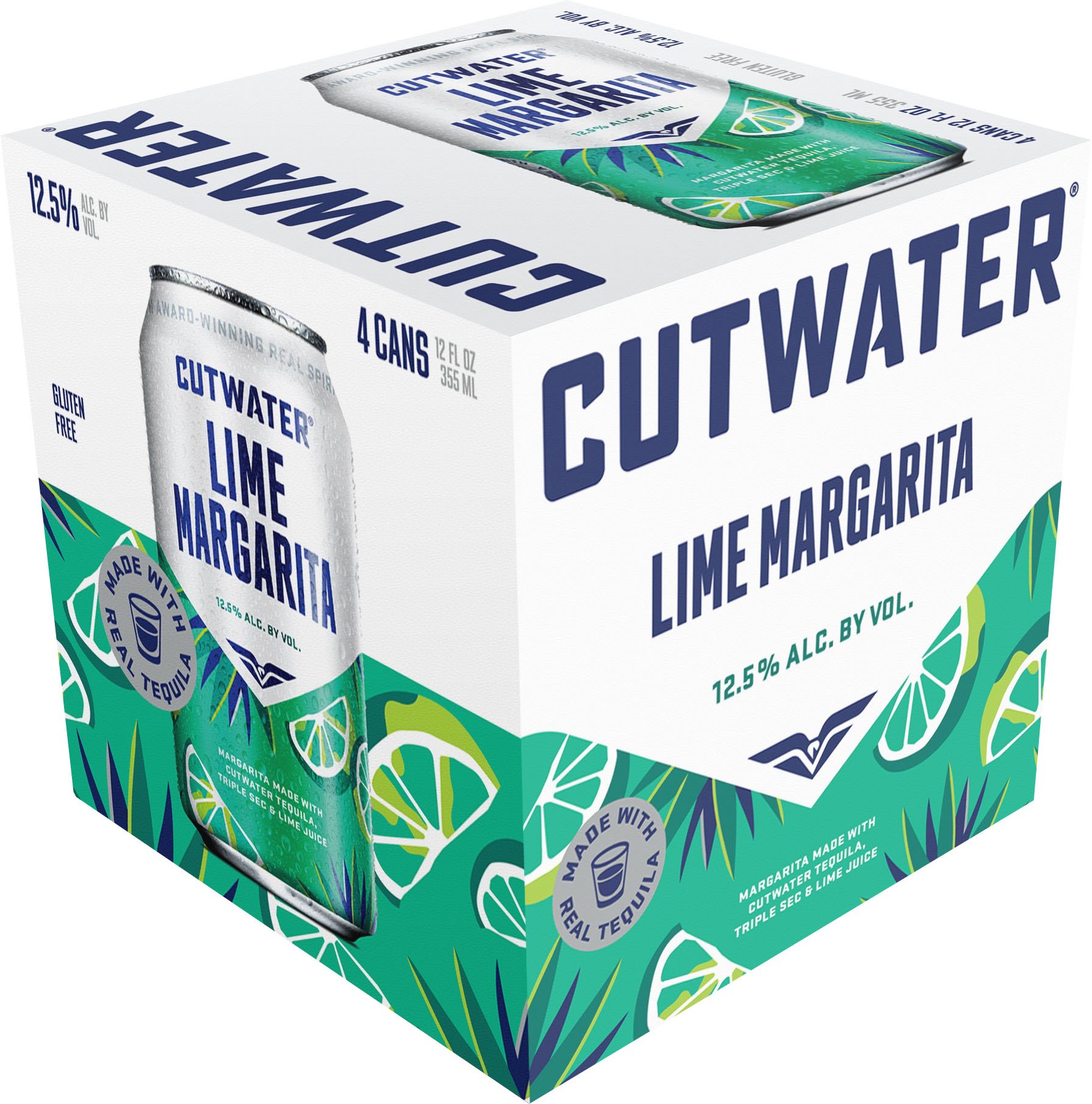 Cutwater Spirits Lime Margarita Ready to Drink Cocktail 4 Pack Cans 4
