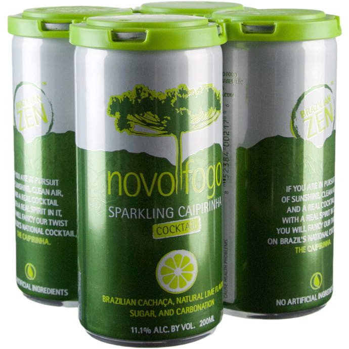 Novo Fogo Original Lime Sparkling Caipirinha Cocktail 4 Pack Can