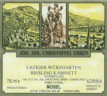 Joh Jos Christoffel Erben Urziger Wurzgarten Riesling Kabinett 2016