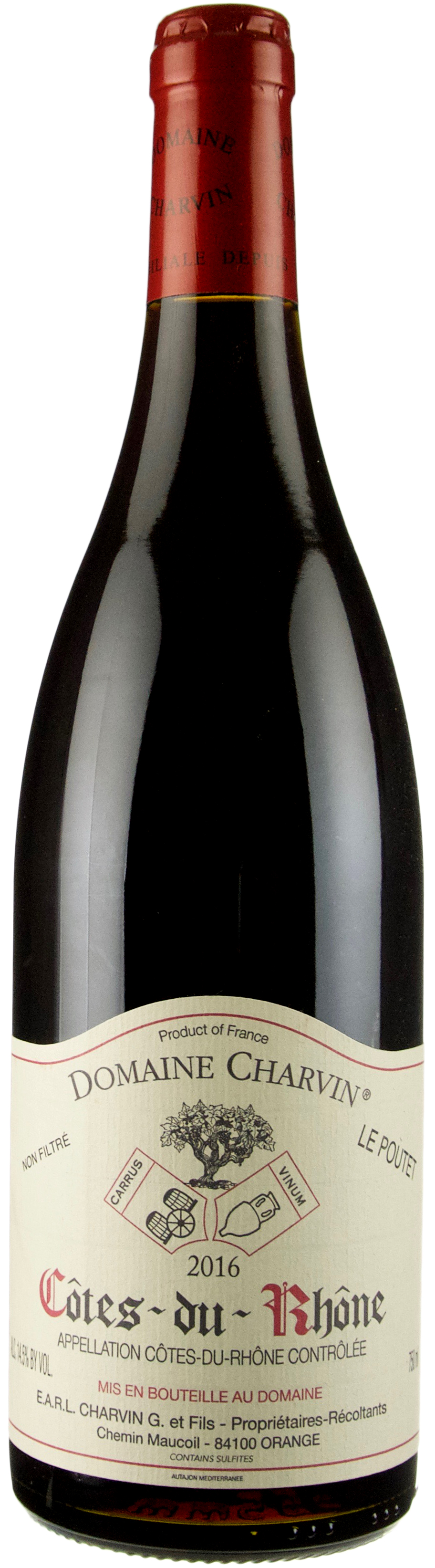 Domaine Charvin Cotes du Rhone Le Poutet 2016