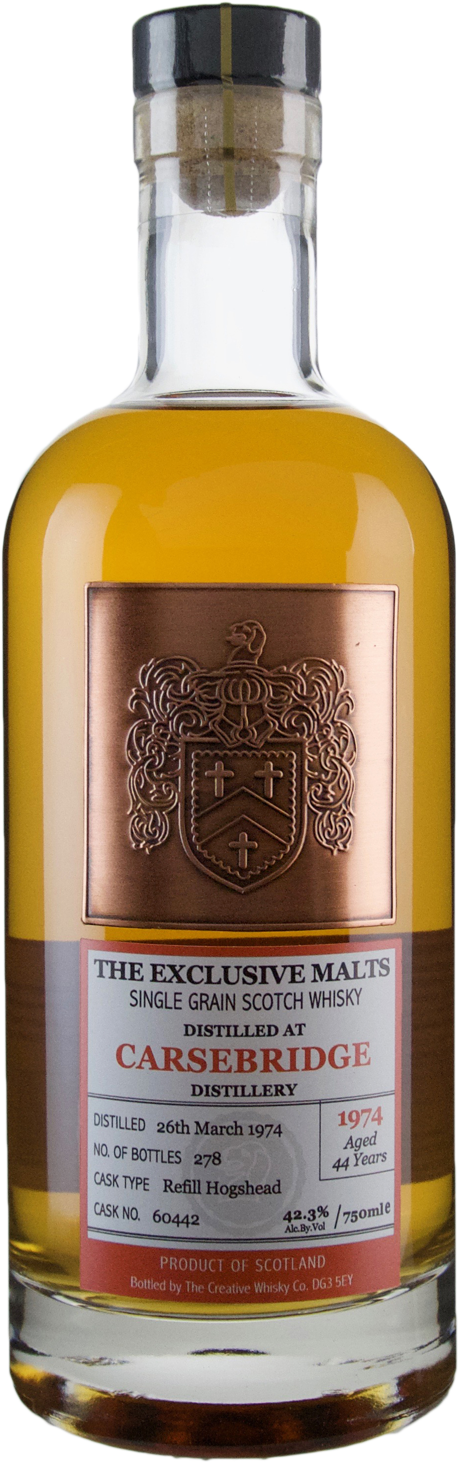 Exclusive Malts Carsebridge 43 year old Single Grain Whisky 1974