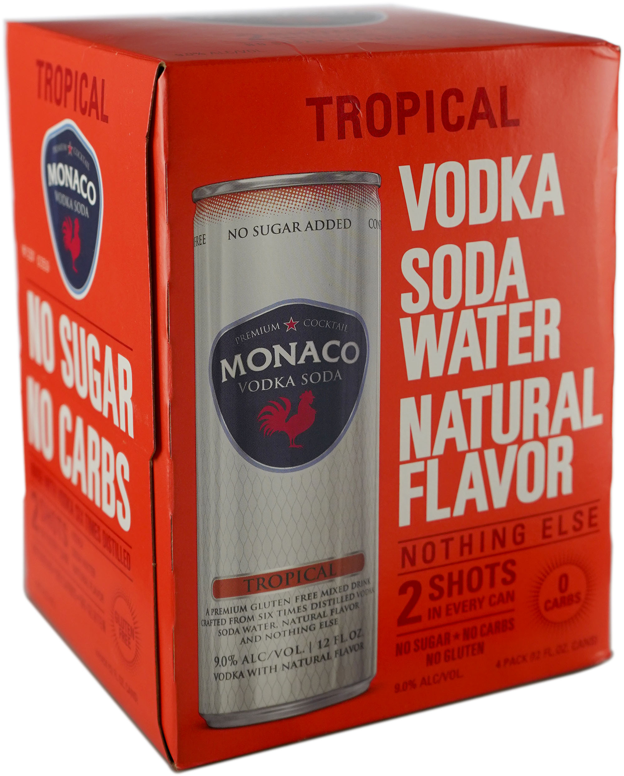Monaco Vodka & Soda Tropical 4 Pack Can