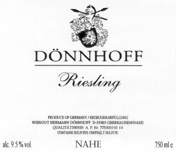 Donnhoff Estate Riesling 2017