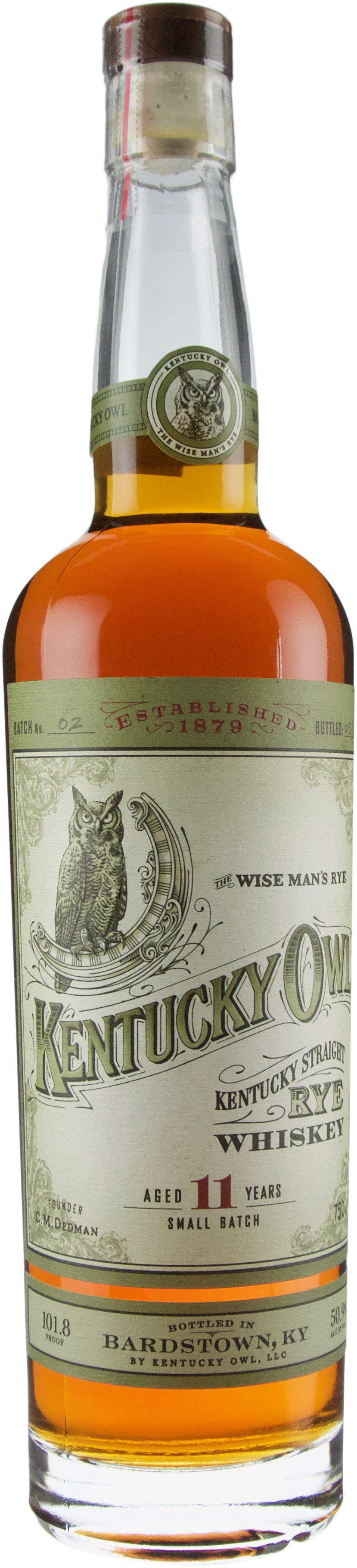 Kentucky Owl 11 year old Kentucky Straight Rye Small Batch No. 2 2018