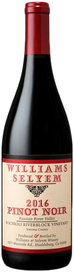 Williams Selyem Pinot Noir Rochioli Riverblock Vineyard 2016