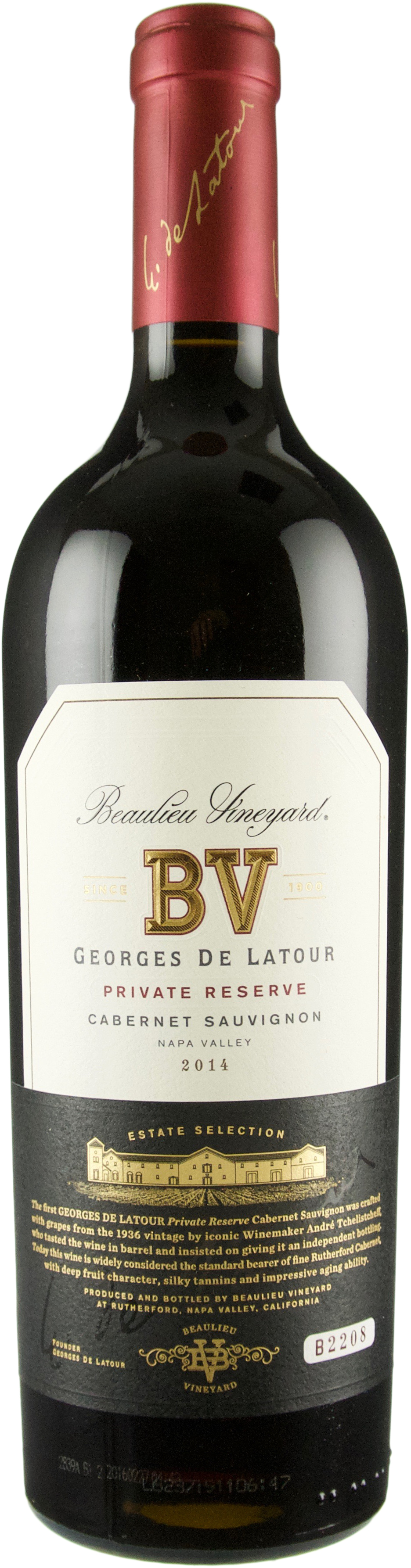 Beaulieu Vineyards Cabernet Sauvignon Georges de Latour Private Reserve 2014