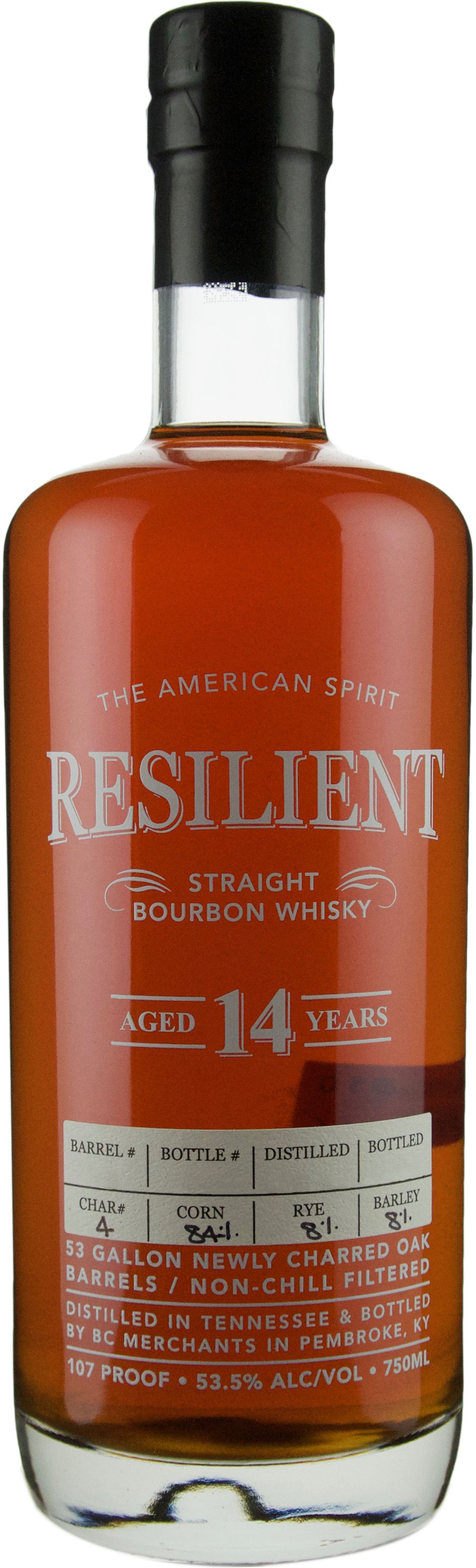 Resilient 14 year old Straight Bourbon Single Barrel # 44