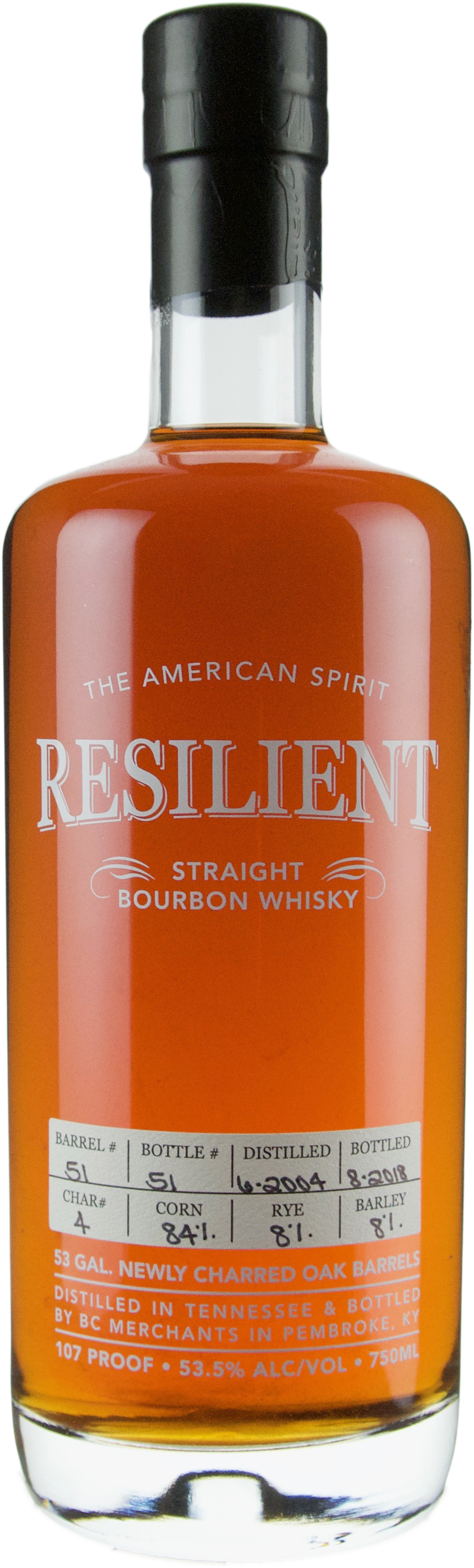 Resilient 14 year old Straight Bourbon Single Barrel # 16