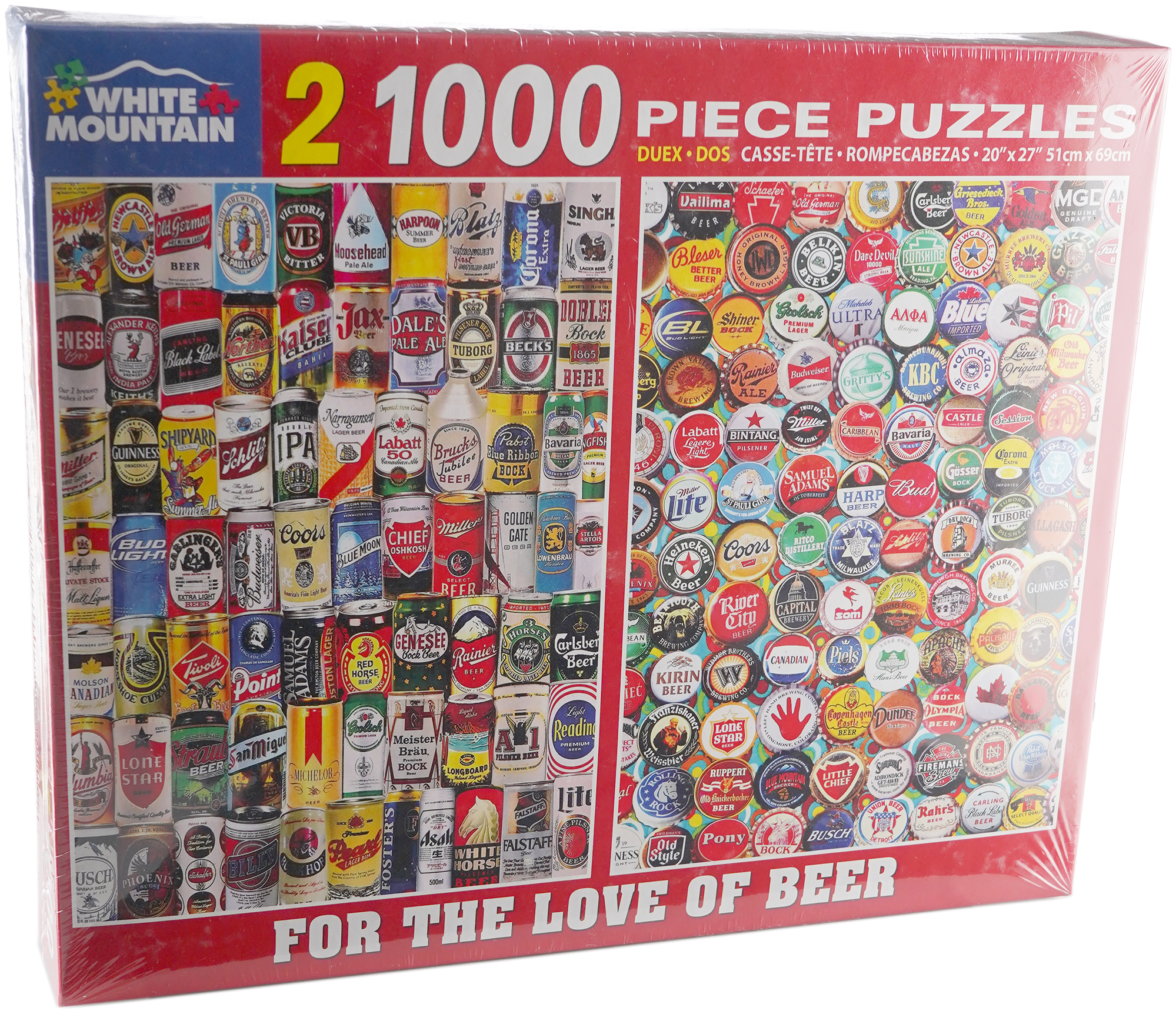 White Mountain Puzzles For The Love Of Beer 2 in 1 Puzzle