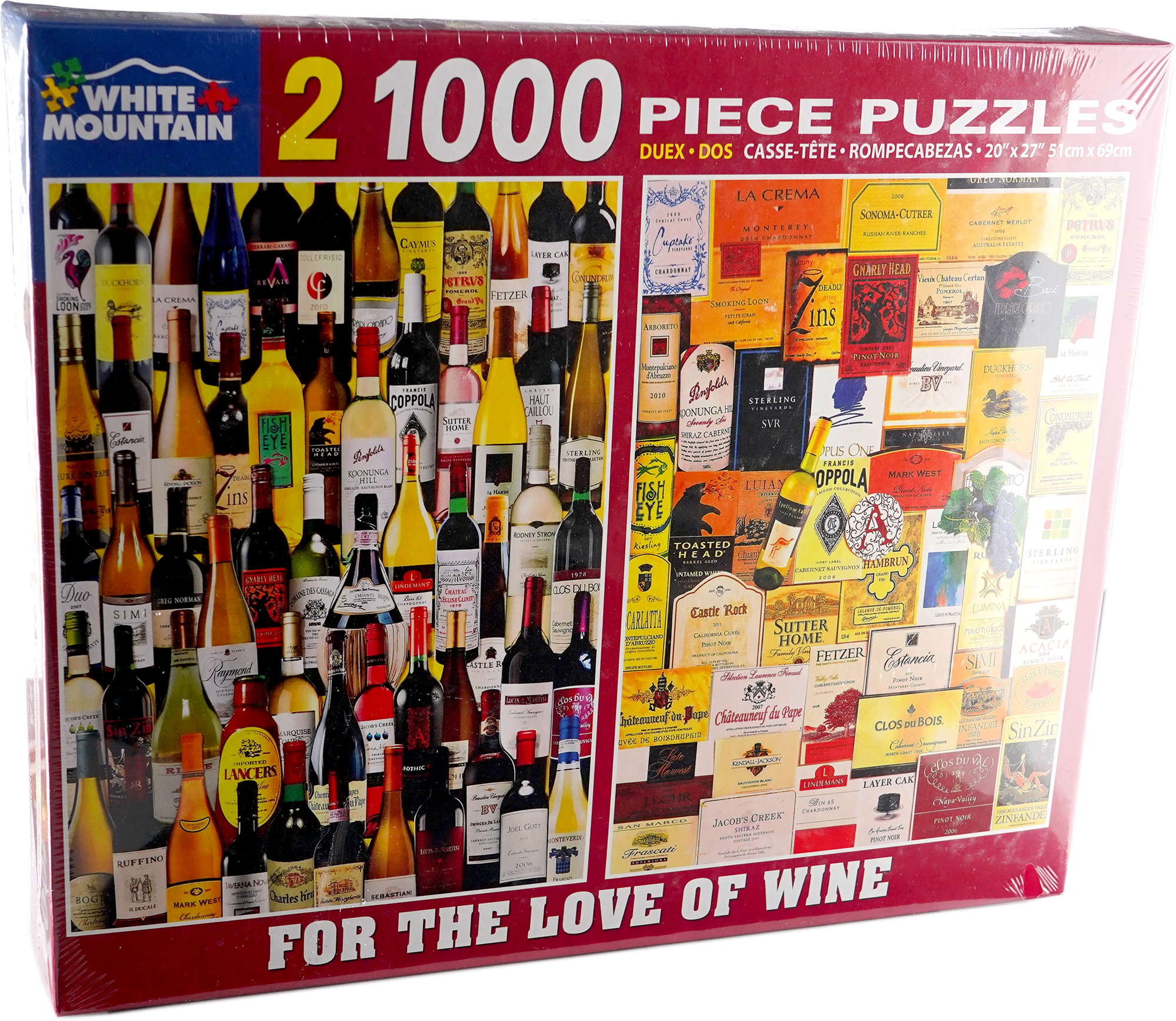 White Mountain For The Love Of Wine 2 in 1 Puzzle