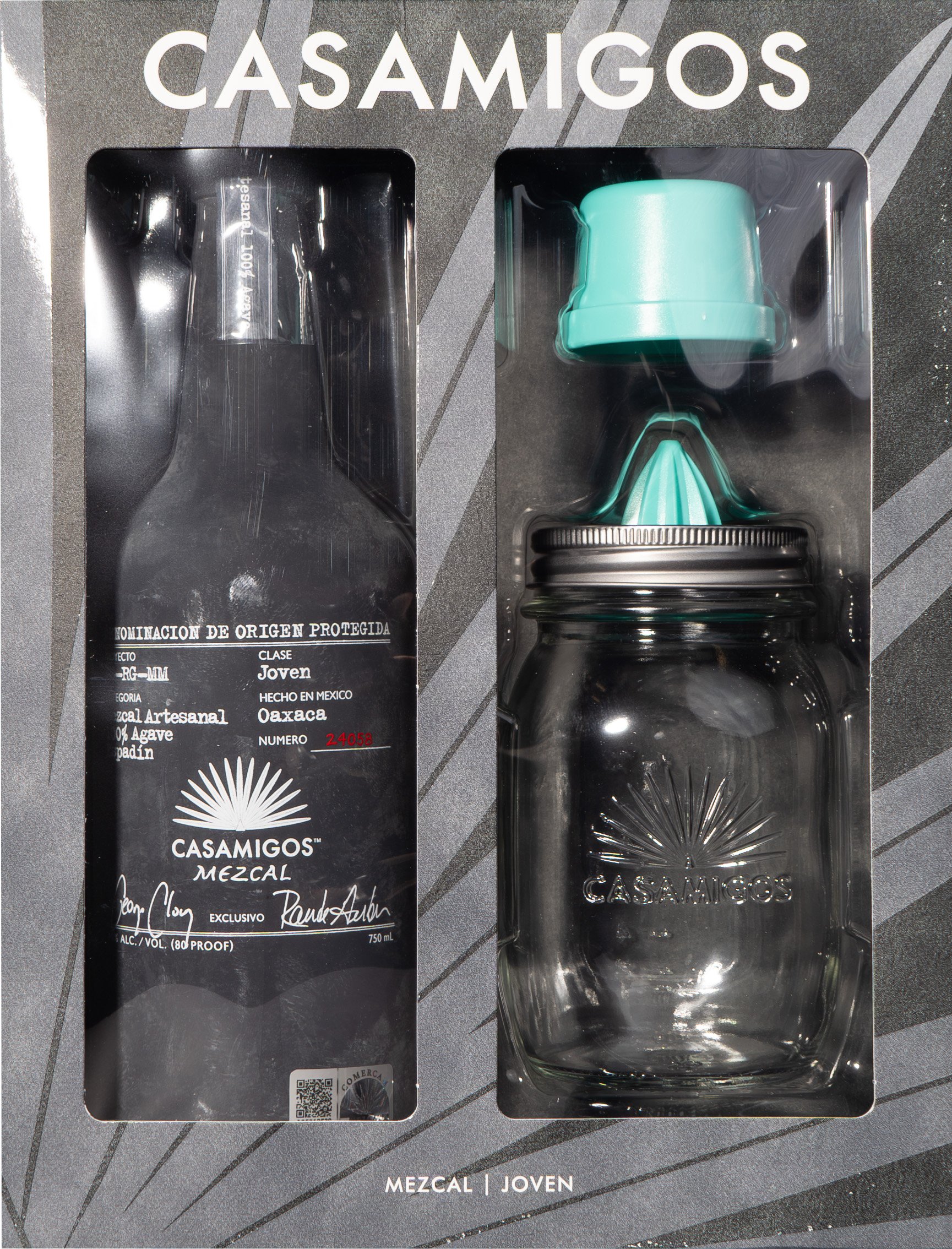 Casamigos Joven Mezcal with Rocks Glasses