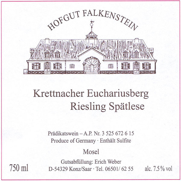 Hofgut Falkenstein Krettnacher Euchariusberg Riesling Spatlese 2017