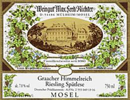 Max Ferdinand Richter Graacher Himmelreich Riesling Spatlese 2017