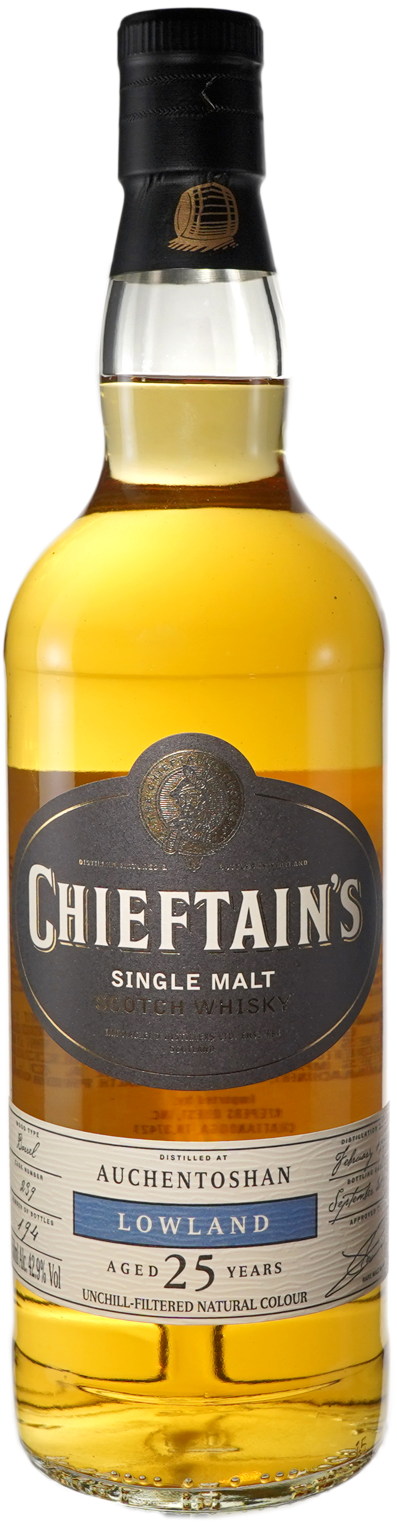 Chieftain's Choice Auchentoshan 25 year old From ex Bourbon Barrel 1993