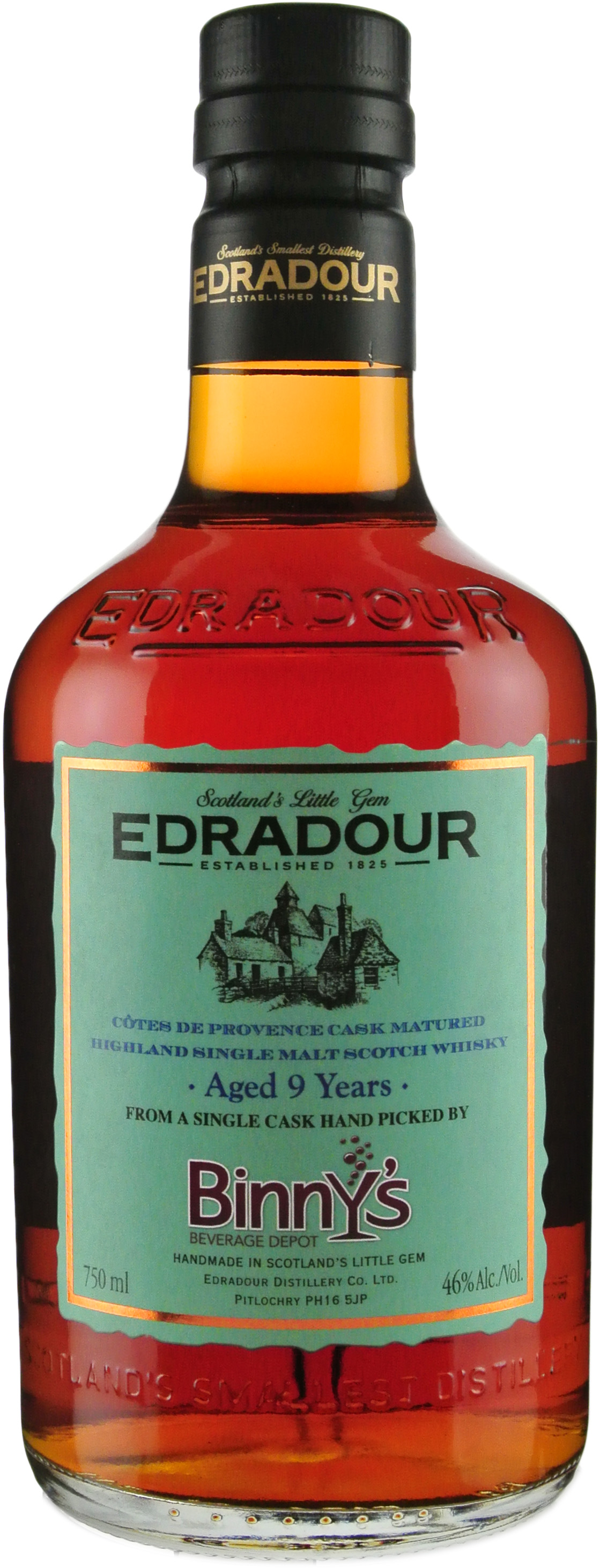 Edradour 9 year old Cotes de Provence Cask Finished Binny'sHandpicked