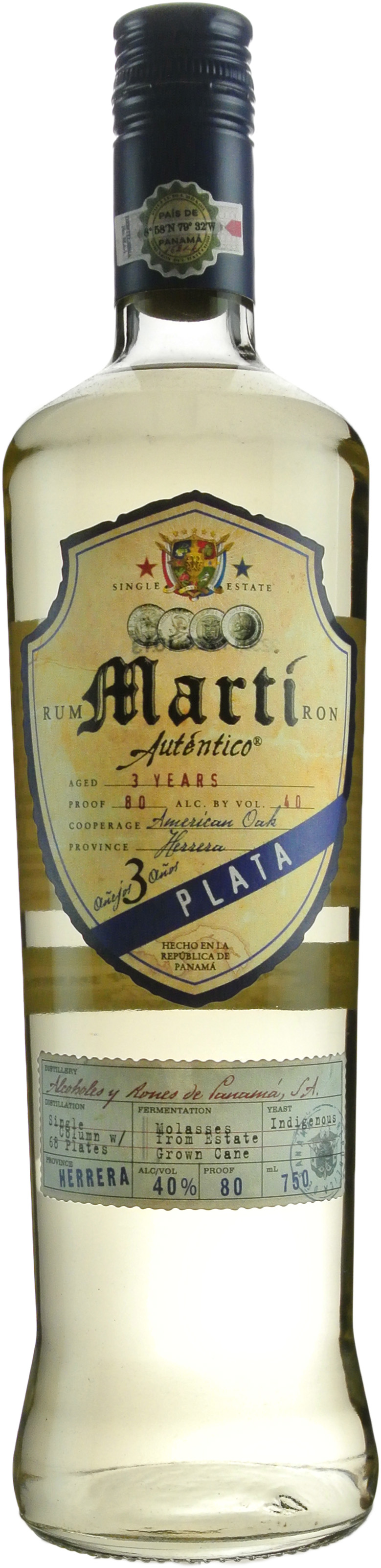 Marti Authentico Plata Rum 3 Year