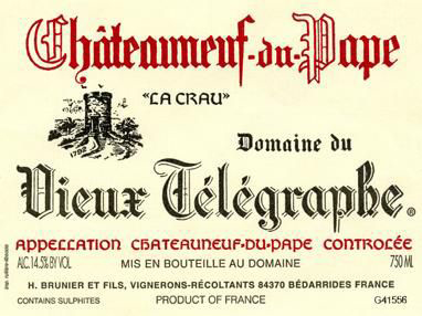 Domaine du Vieux Telegraphe Chateauneuf du Pape La Crau 2016