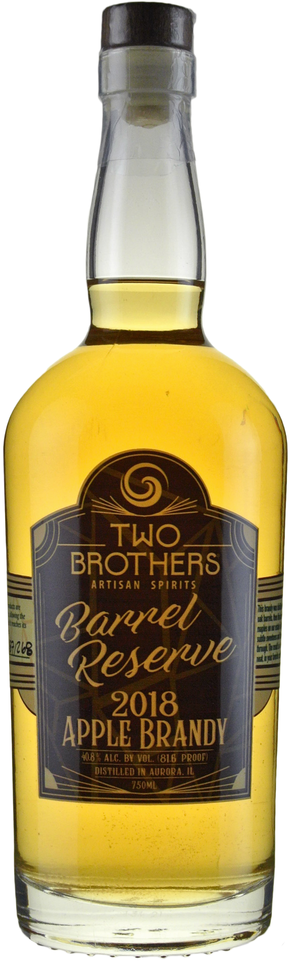 Two Brothers Artisan Spirits Barrel Reserve Apple Brandy 2018
