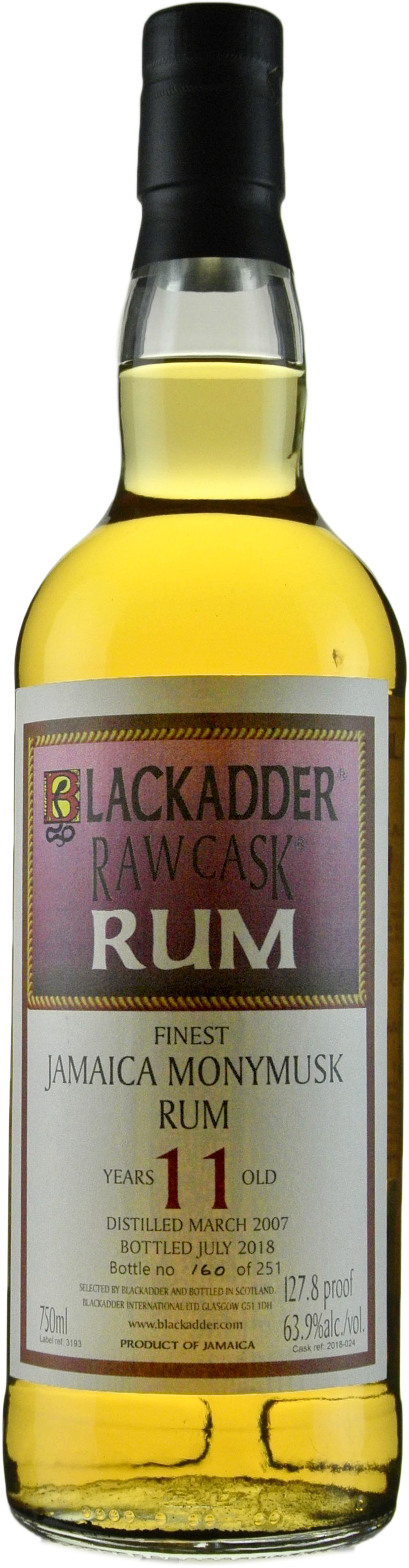 Blackadder Monymusk Raw Cask 11 year old Rum