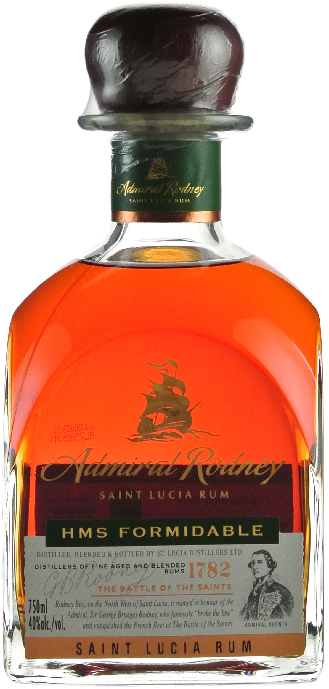 Saint Lucia Distillers Admiral Rodney HMS Formidable Rare Saint Lucia Rum Aged 9-12 years