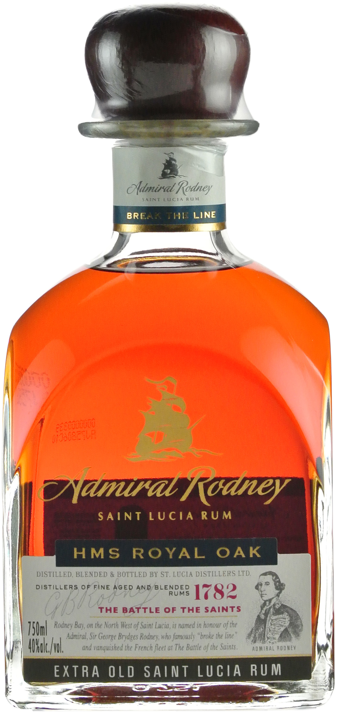 Saint Lucia Distillers Admiral Rodney HMS Royal Oak Extra Old Saint Lucia Aged 7-12 years