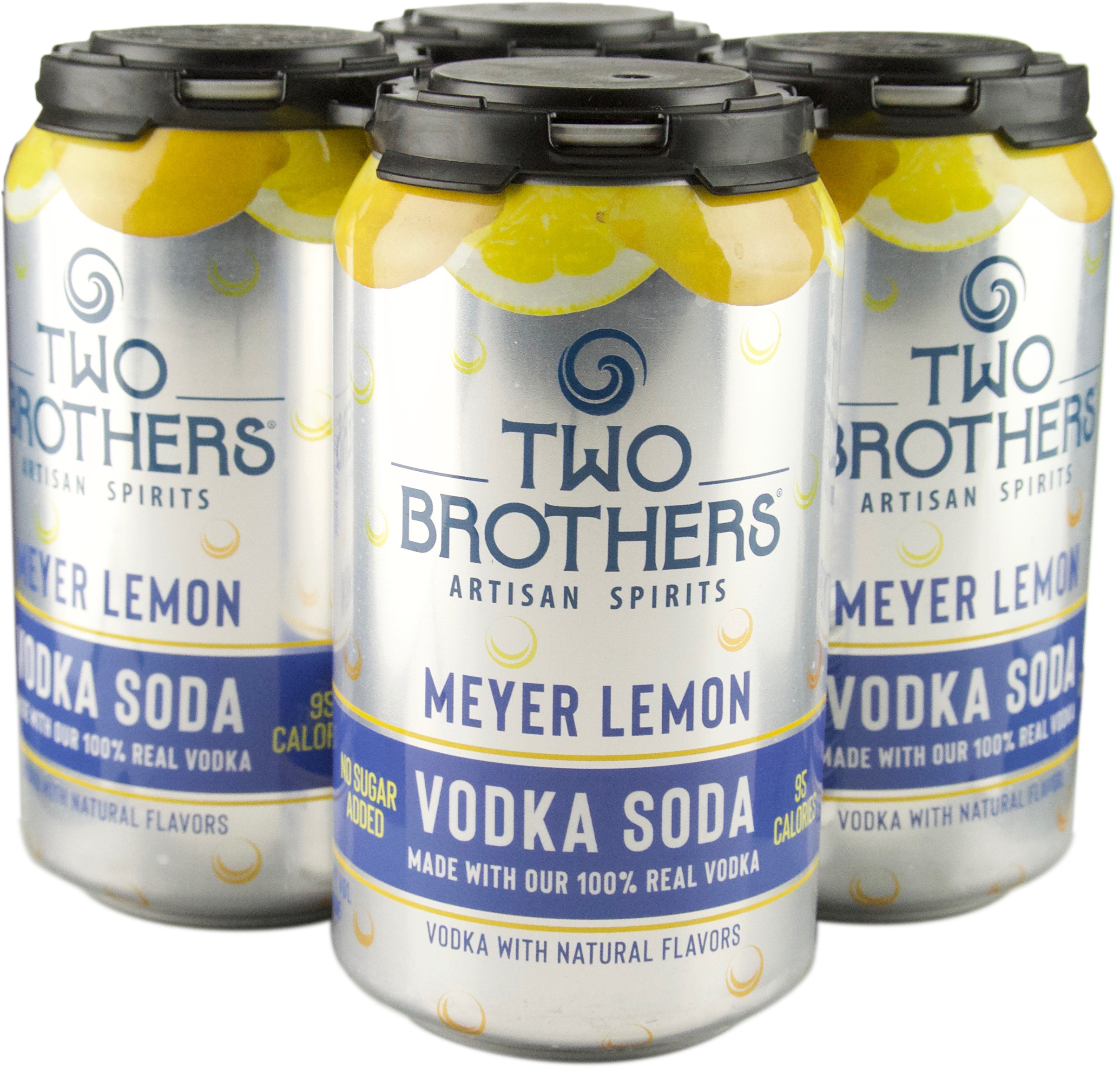Two Brothers Artisan Spirits Meyer Lemon Vodka Soda 95 Calorie Canned Cocktail