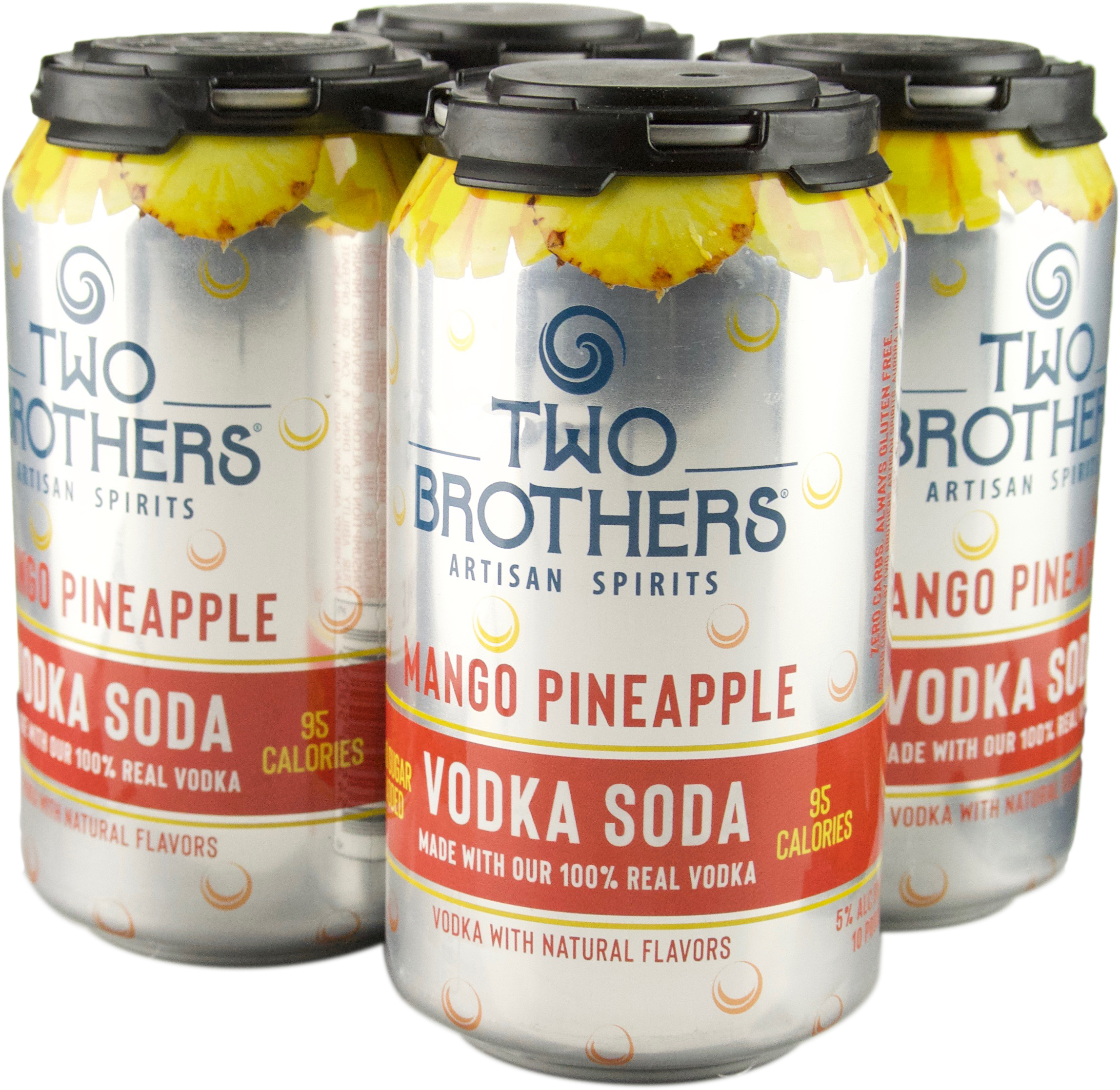 Two Brothers Artisan Spirits Pineapple Mango Vodka Soda 95 Calorie Canned Cocktail