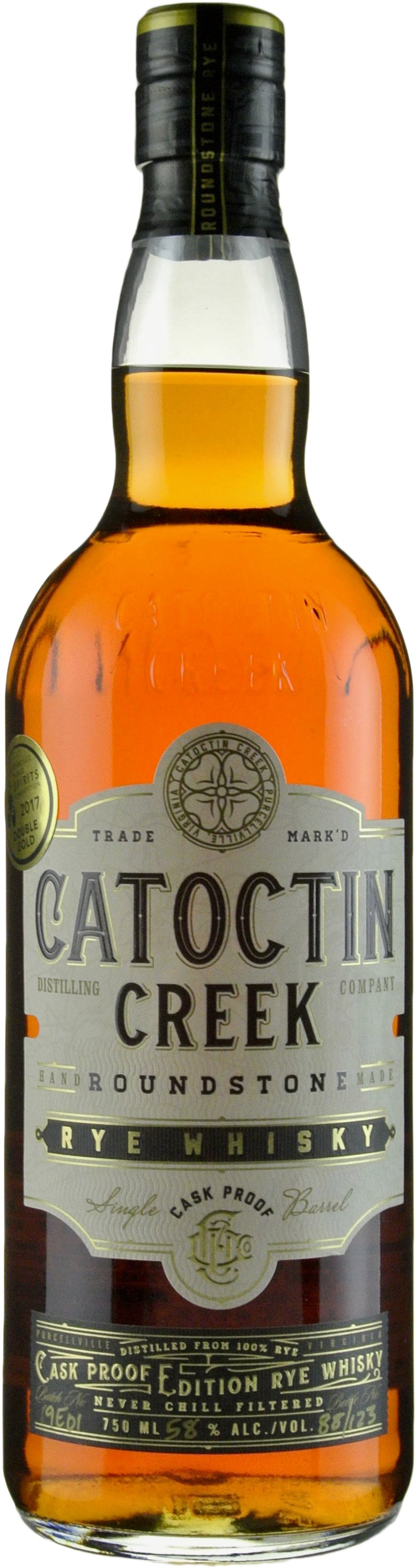 Catoctin Creek Roundstone Rye Cask Proof