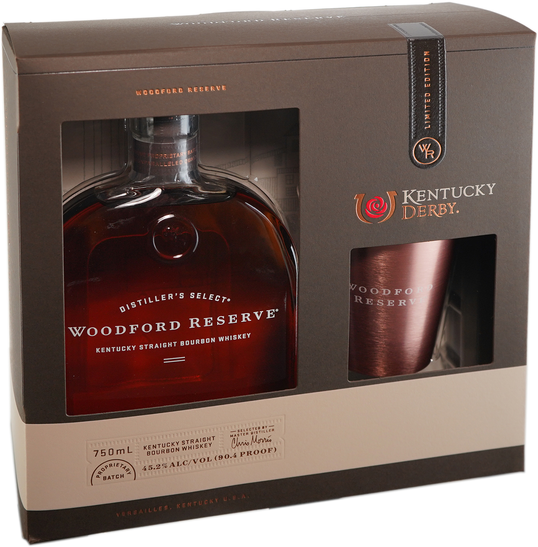 Woodford Reserve Bourbon with Mint Julep Cup 750 ml Bottle