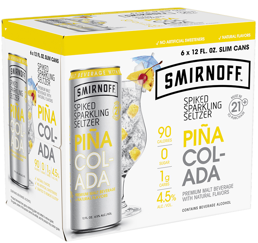 Smirnoff Spiked Sparkling Seltzer Pina Colada