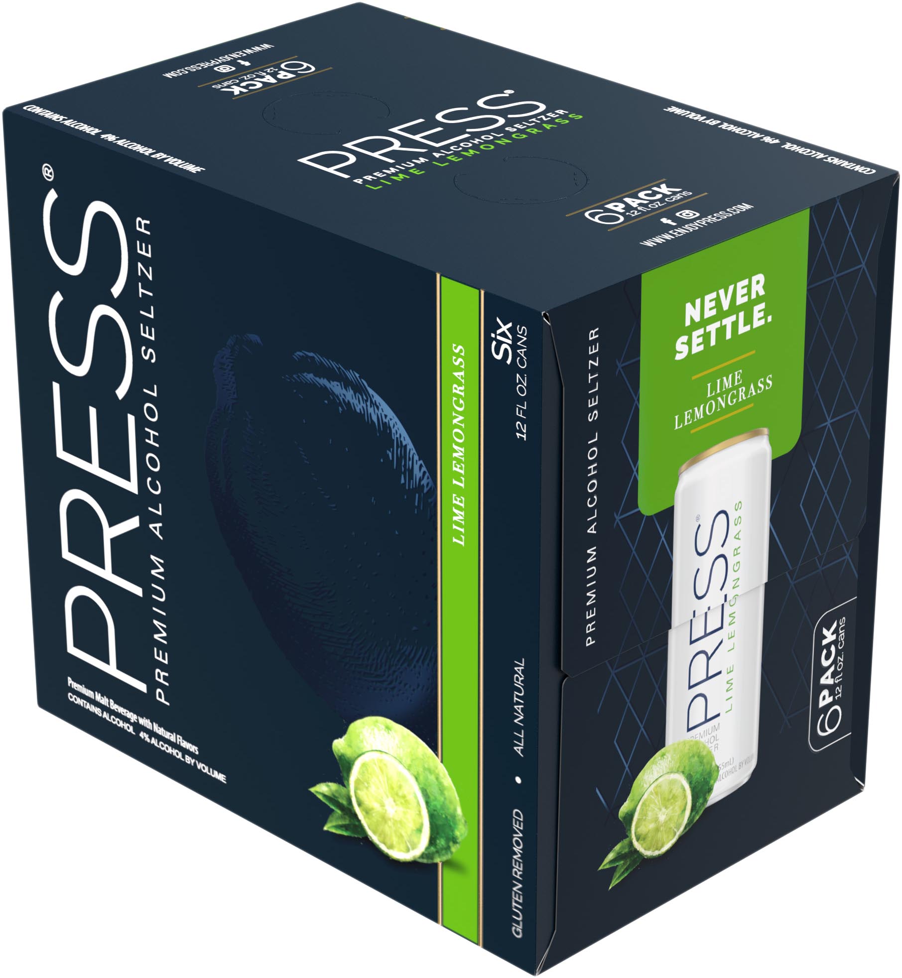 PRESS Seltzer Lime Lemongrass