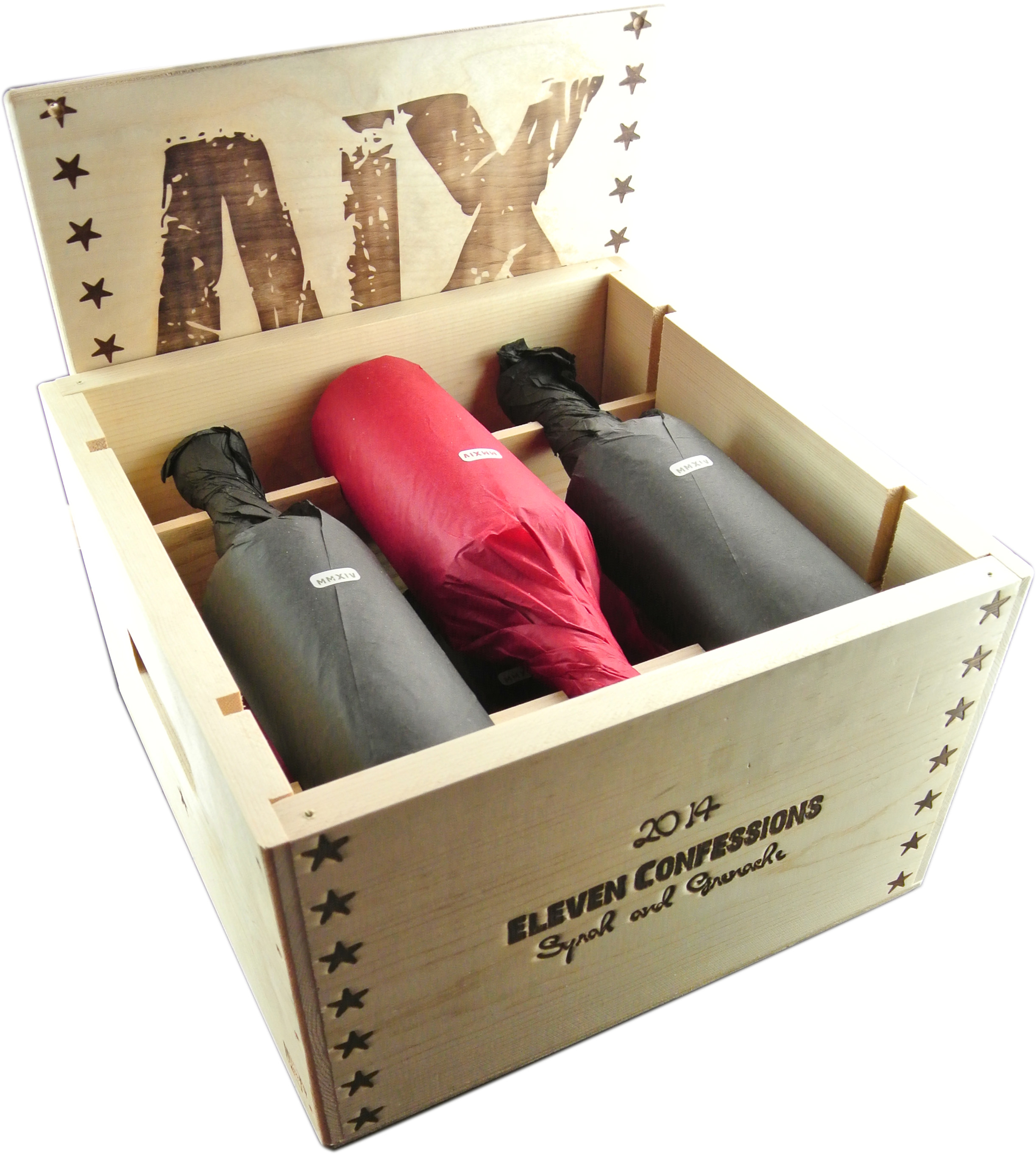 Sine Qua Non Estate Eleven Confessions Vineyard's Grenache Testa Dei Cherubini & Syrah Capo Dei Putti 6 Bottle Gift 2014