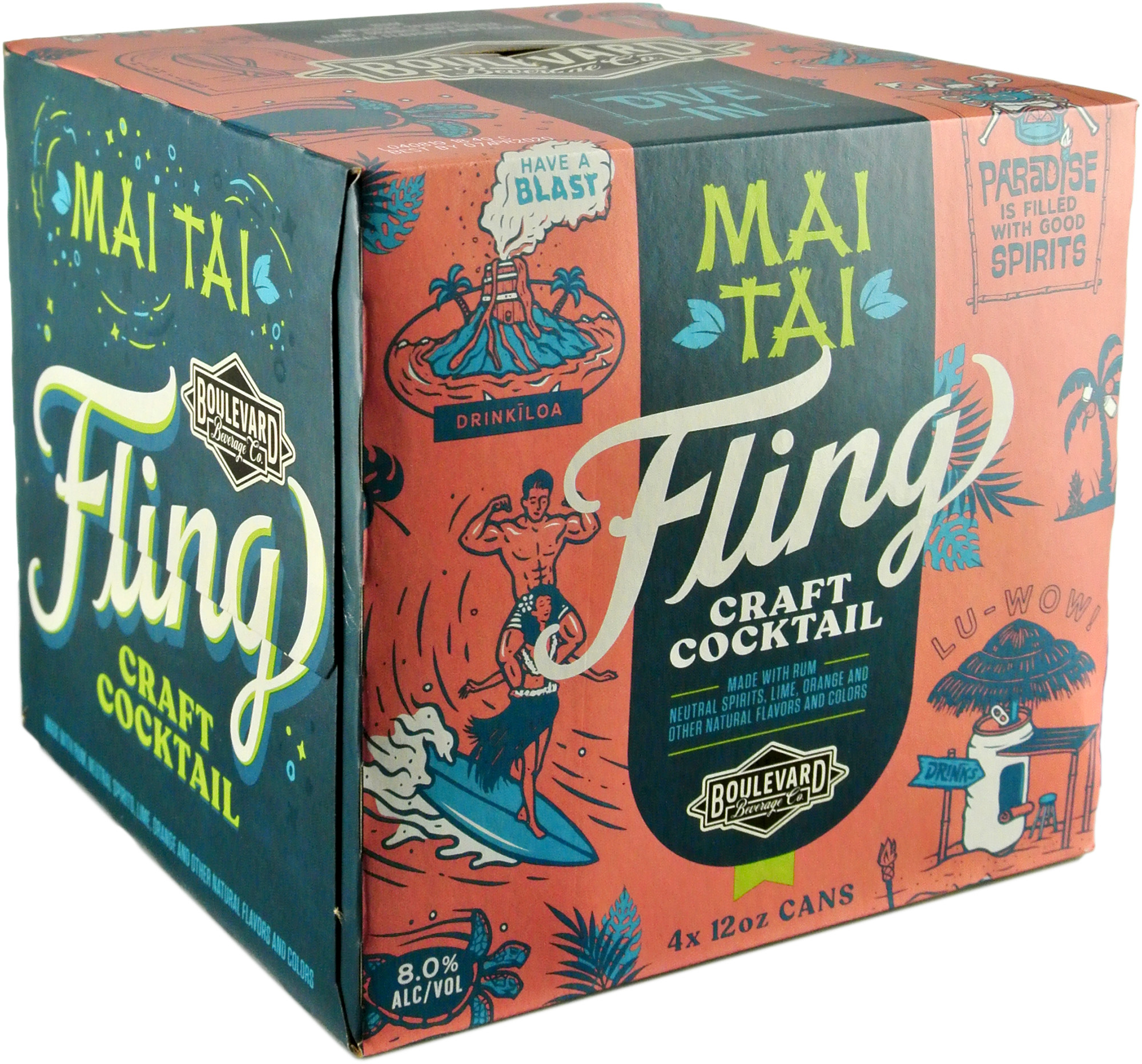 Boulevard Brewing Fling Mai Tai Canned Cocktail 4 Pack Cans